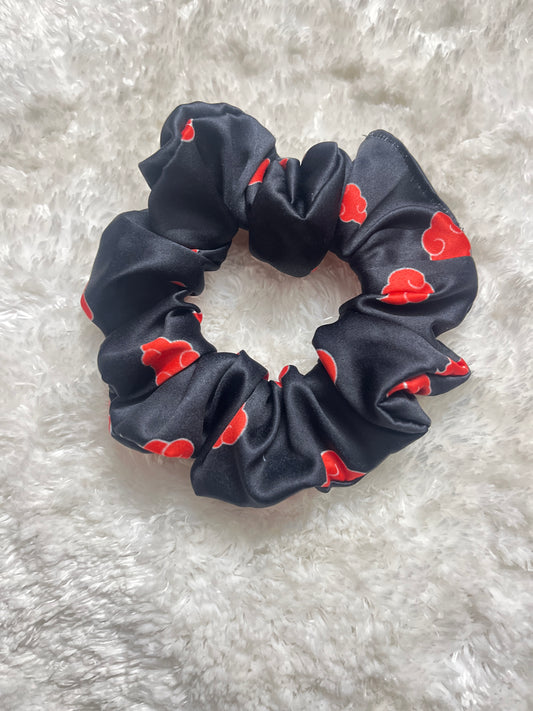 Black Naruto regular satin scrunchie