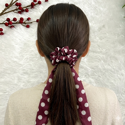 Wine retro - Tail satin scrunchie