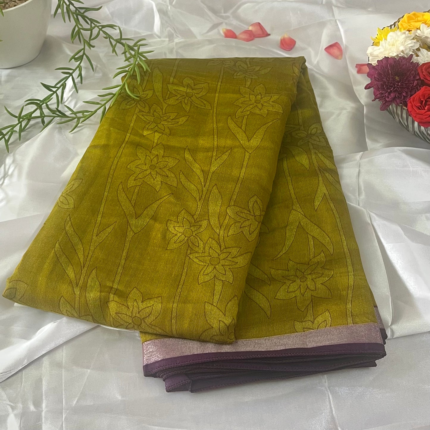 Linen Saree
