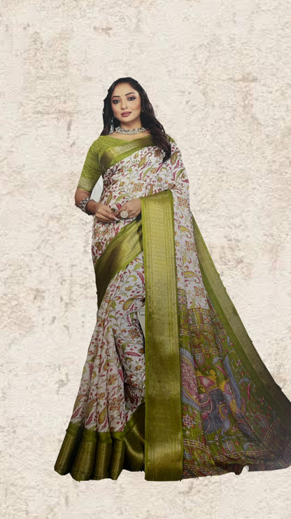 Linen Saree