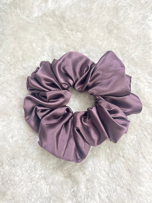 Tyrion violet large satin scrunchie