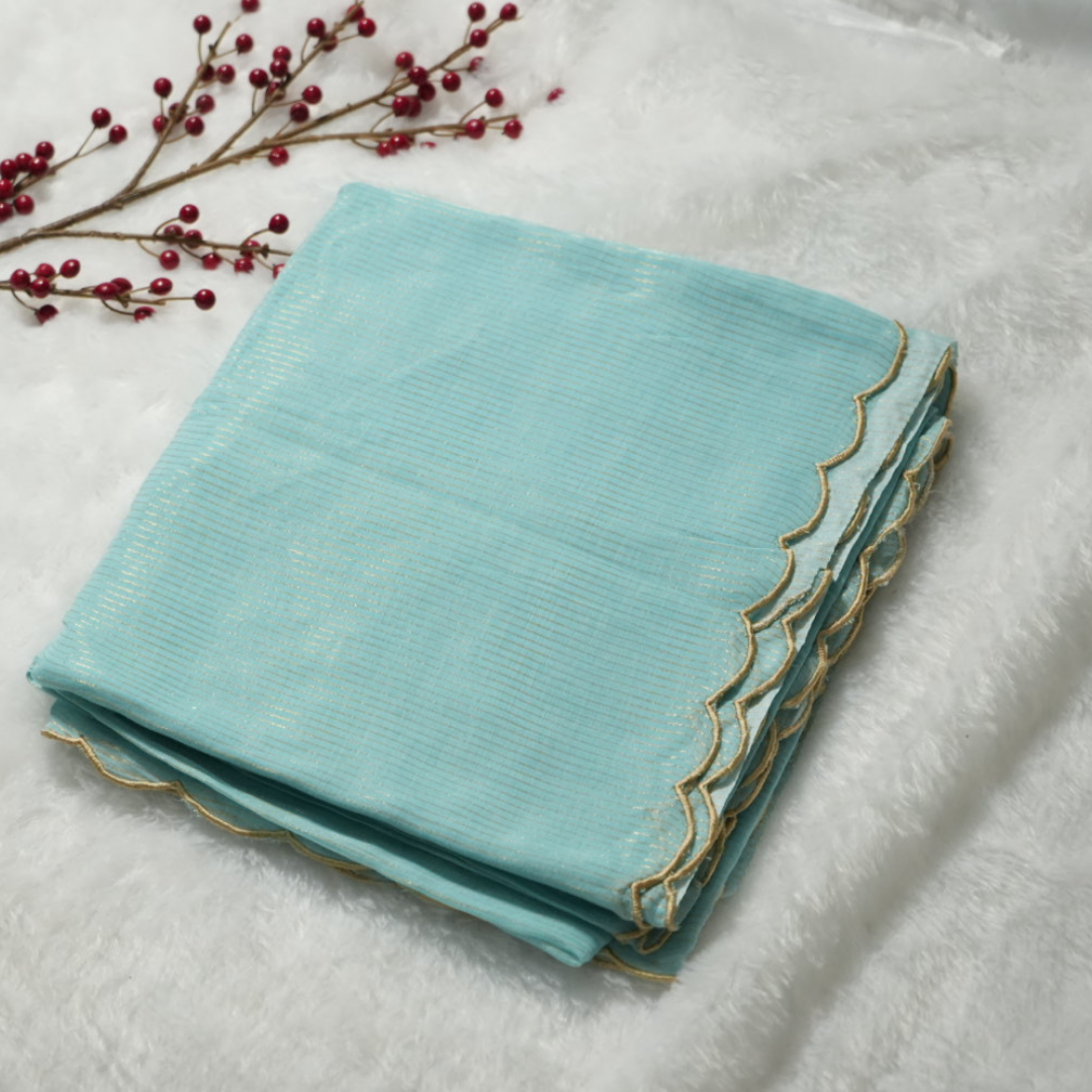 Handloom mul tissue saree (without blouse)