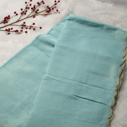 Handloom mul tissue saree (without blouse)