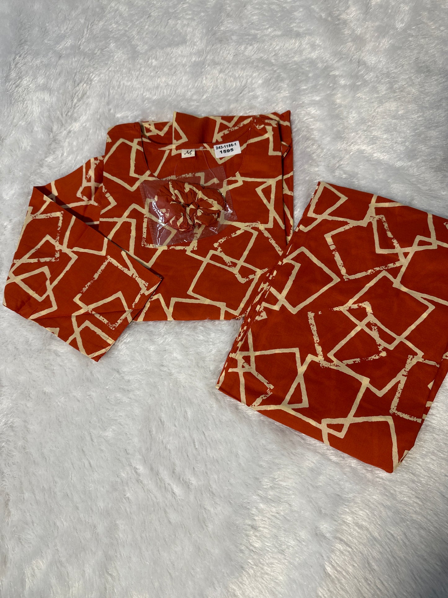 Cotton short top two piece co-ord set