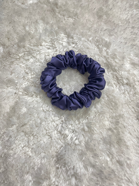 Violet skinny satin scrunchie