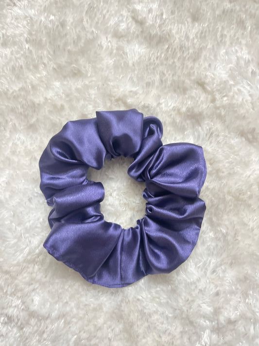 Violet satin regular scrunchie