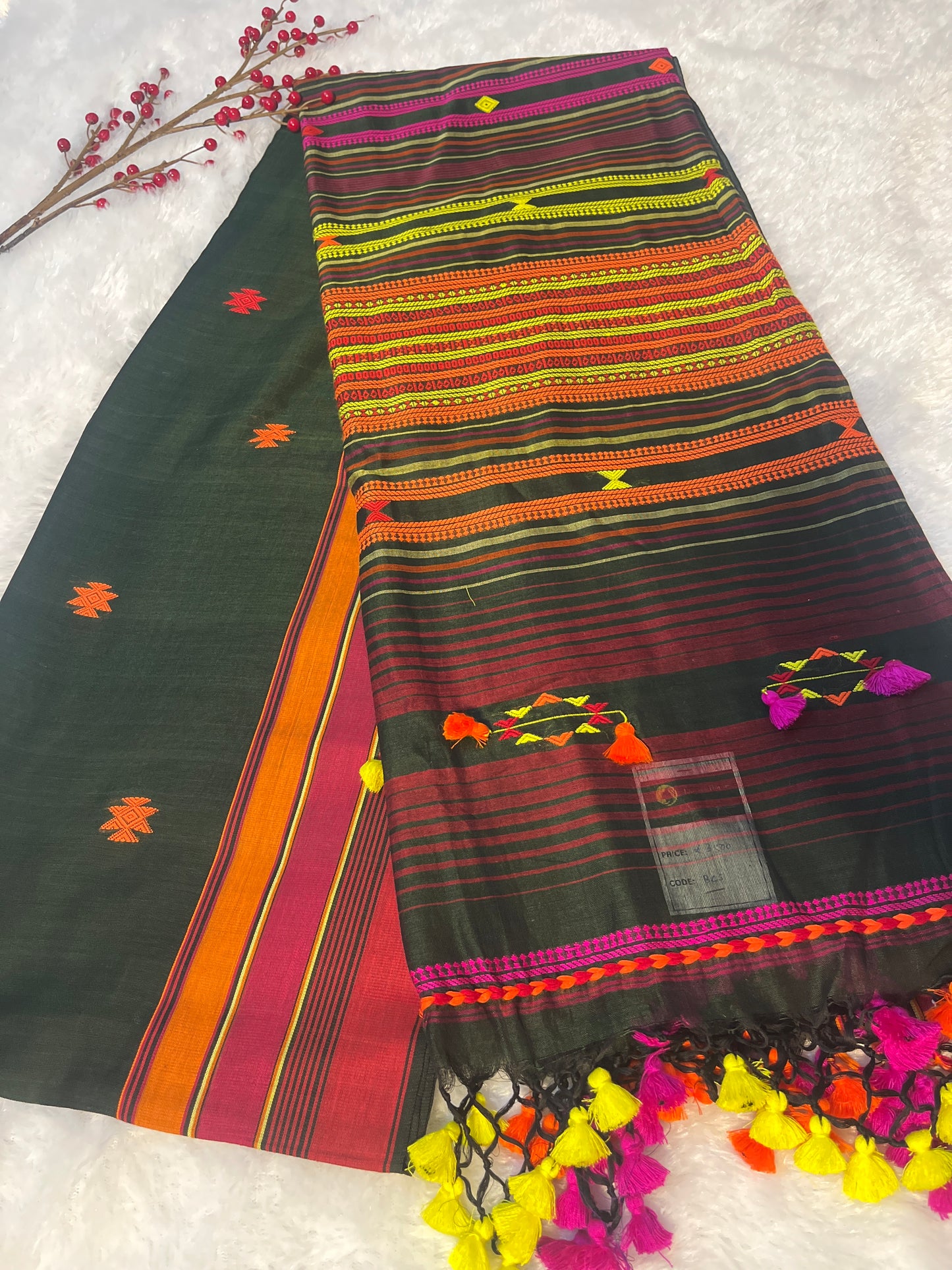 Handloom Bujodhi cotton saree