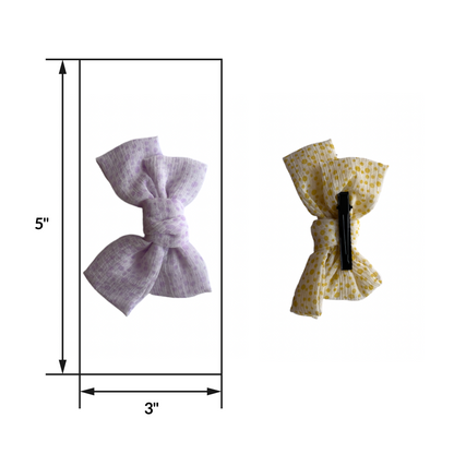 Polka Bow Clip - Pack of 3