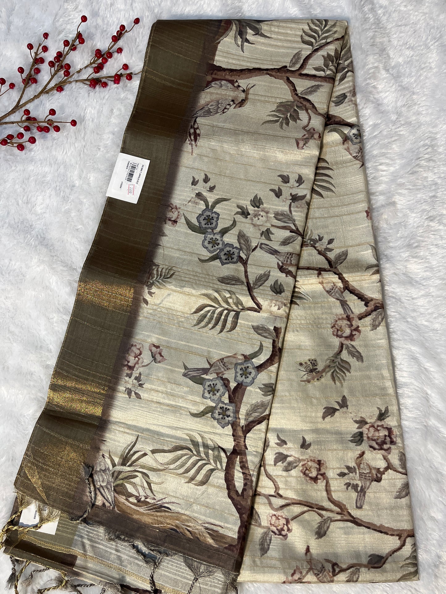 Jangla-spider silk saree