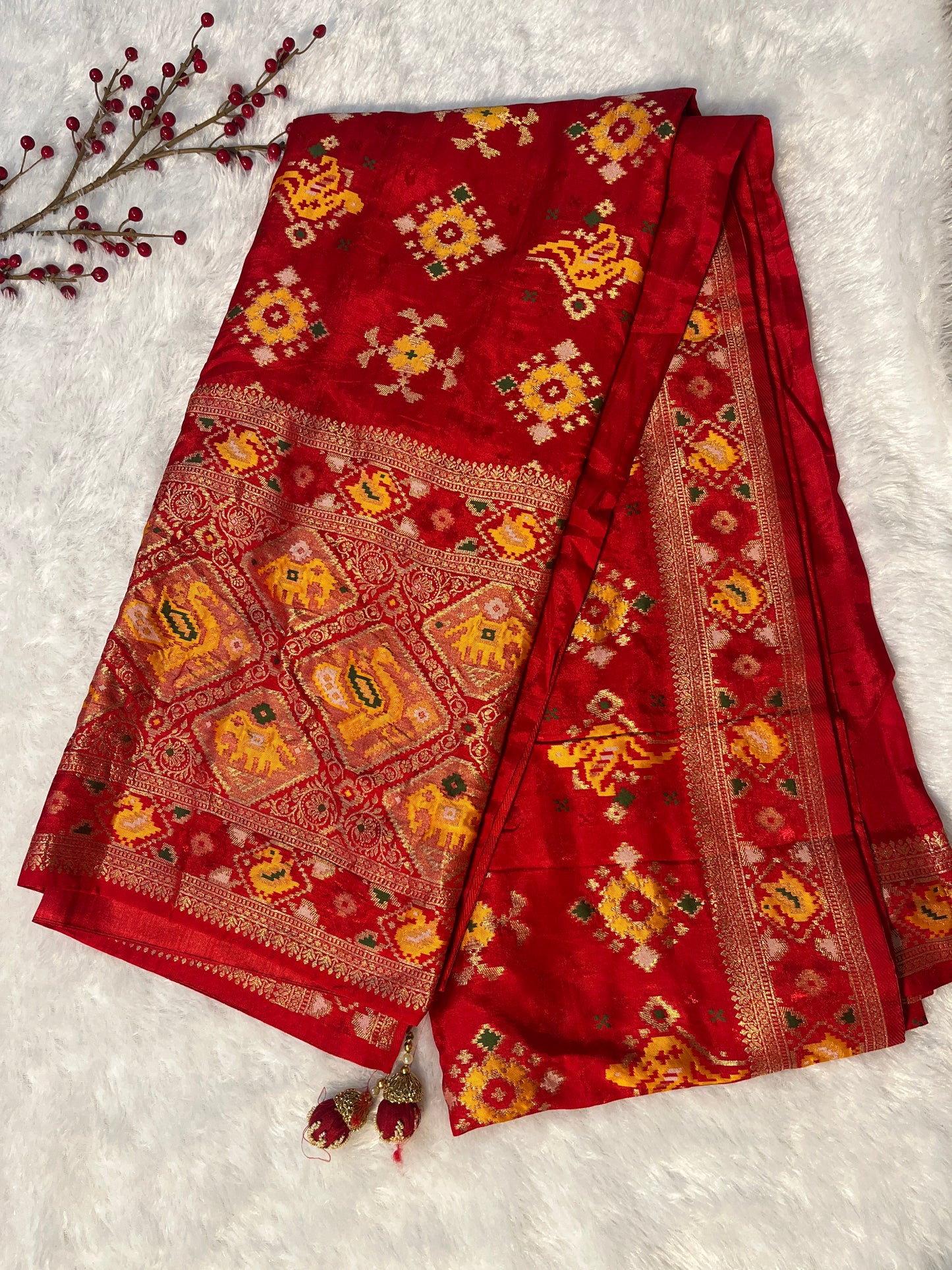 Heavy Patola on Gajji Silk Saree