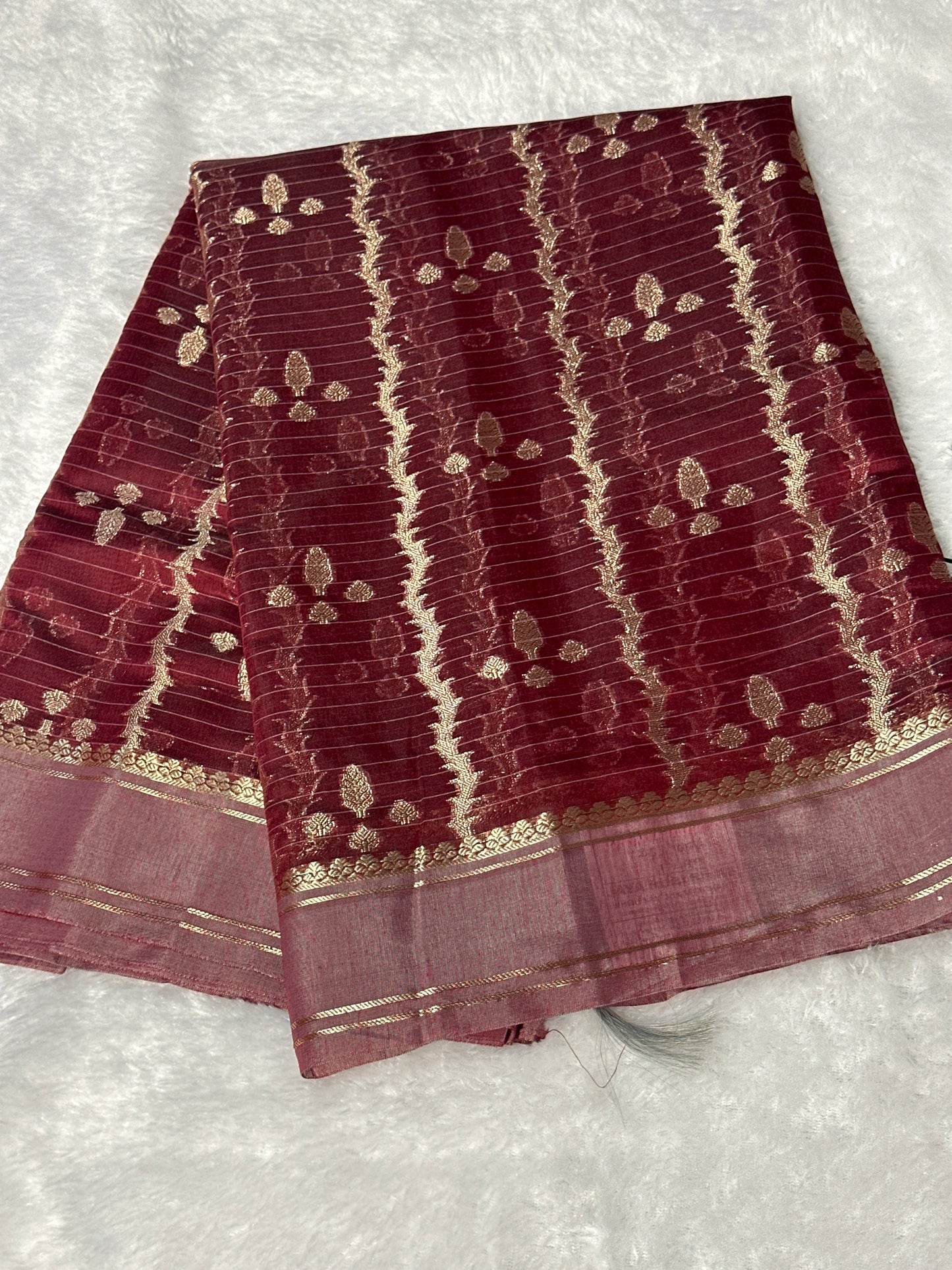 Pure Cotton zari work saree
