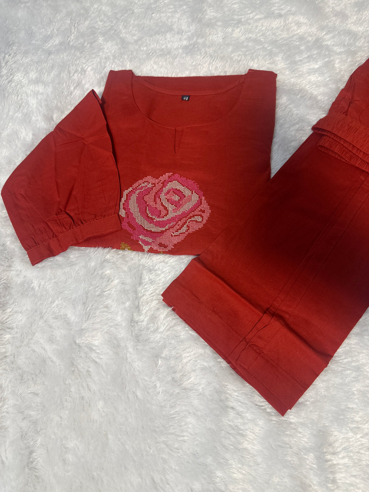 Cotton short top two piece co-ord set