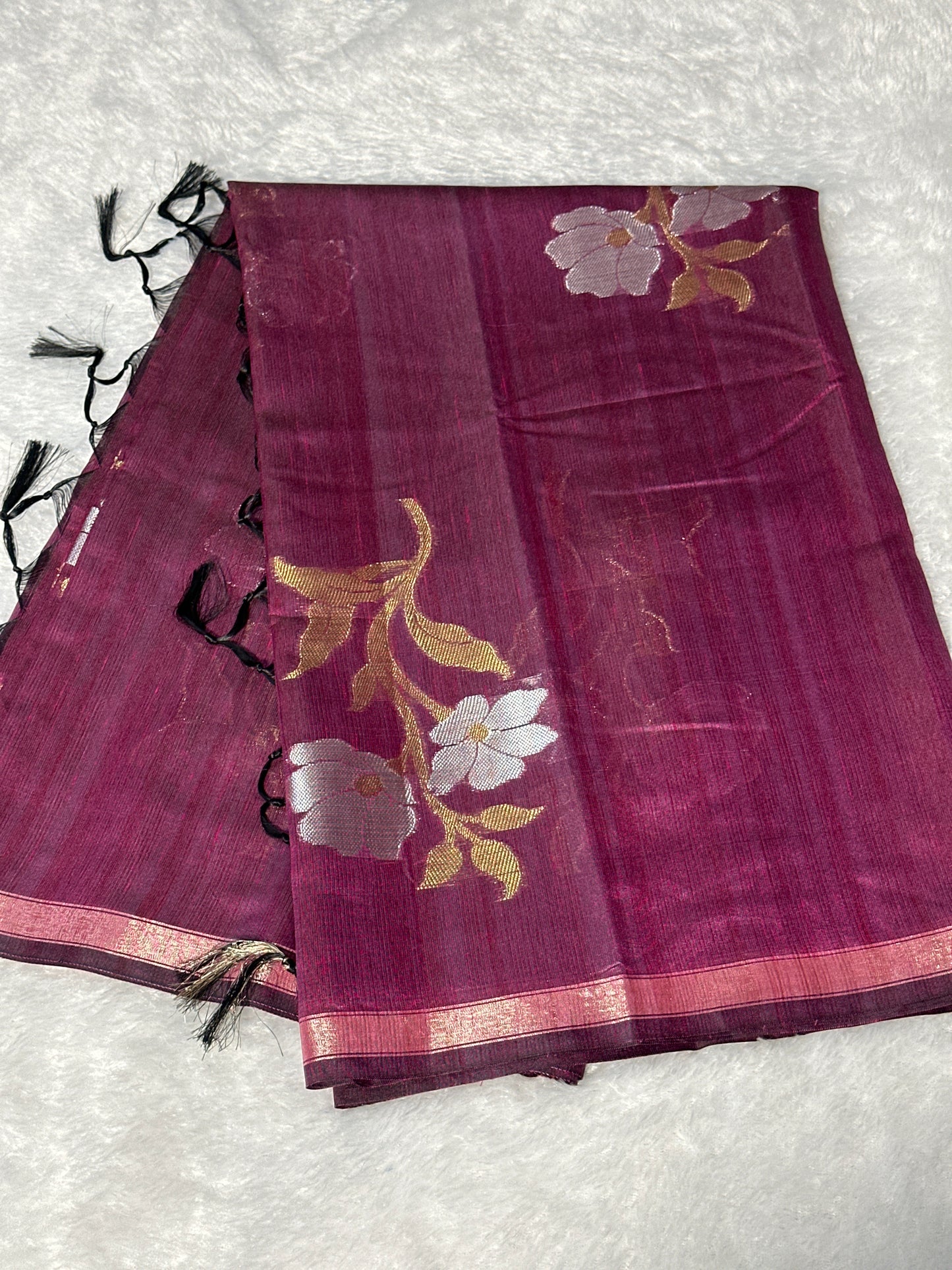Semi Tussar saree