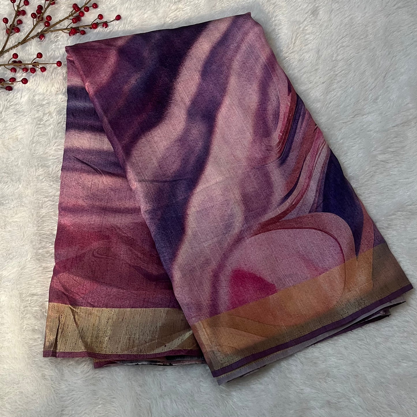 Semi linen saree