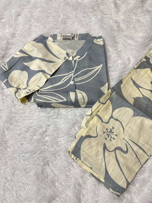 Rayon short top two piece co-ord set