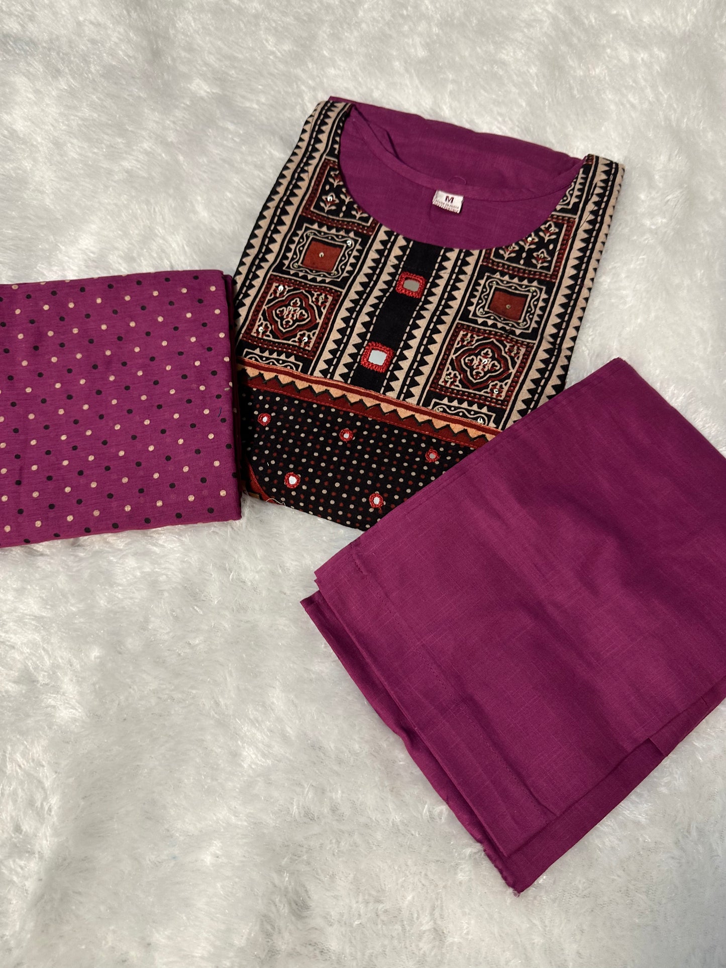 Pure cotton 3 piece kurta set