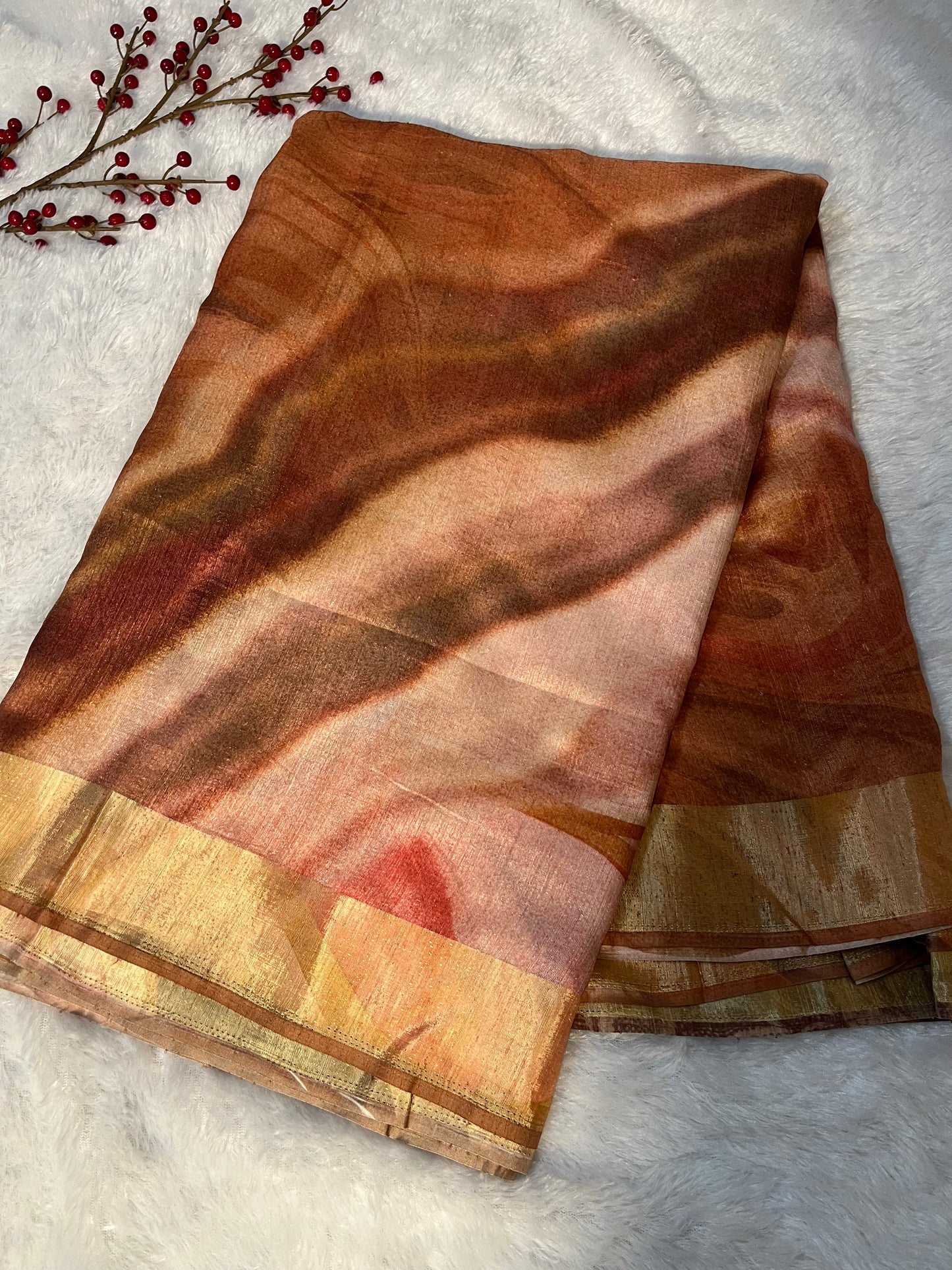 Semi linen saree