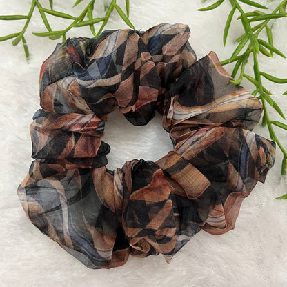 Mocha - Organza large scrunchie