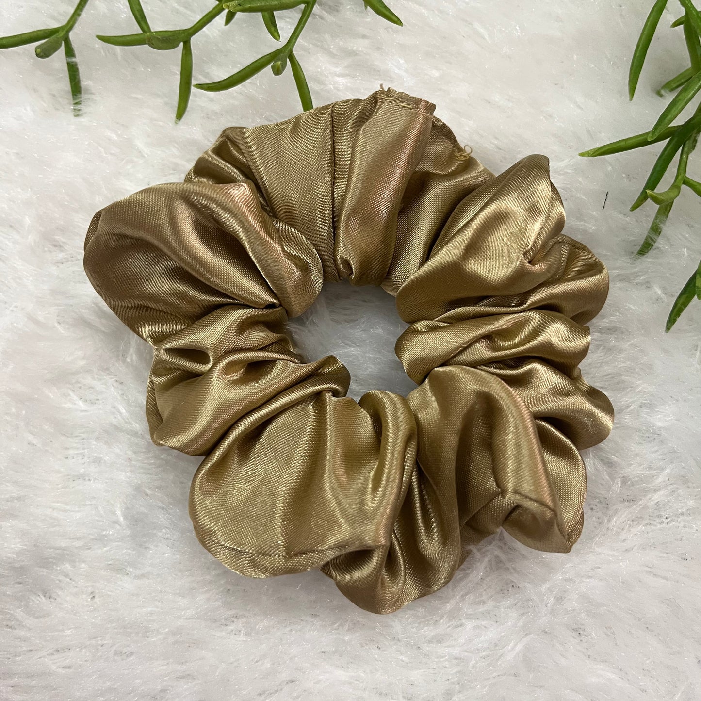 Gold - Regular satin scrunchie