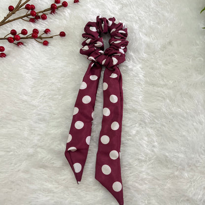 Wine retro - Tail satin scrunchie