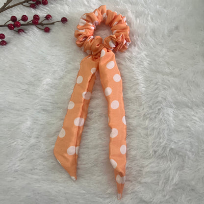 Orange retro - Tail satin scrunchie