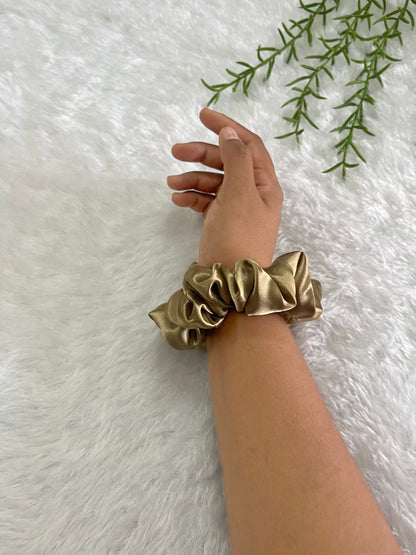 Gold - Regular satin scrunchie