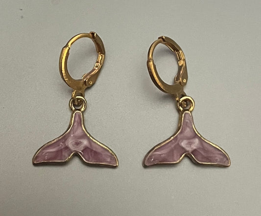 Lavendar Mermaid Ear Drop