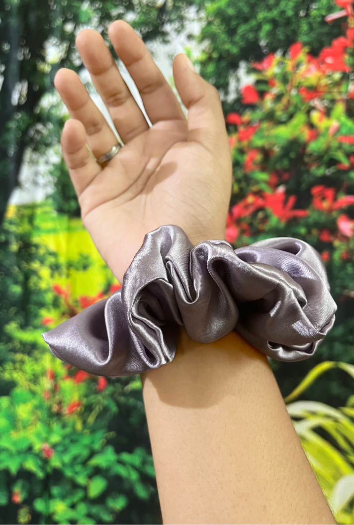 Lavendar - Large satin scrunchie