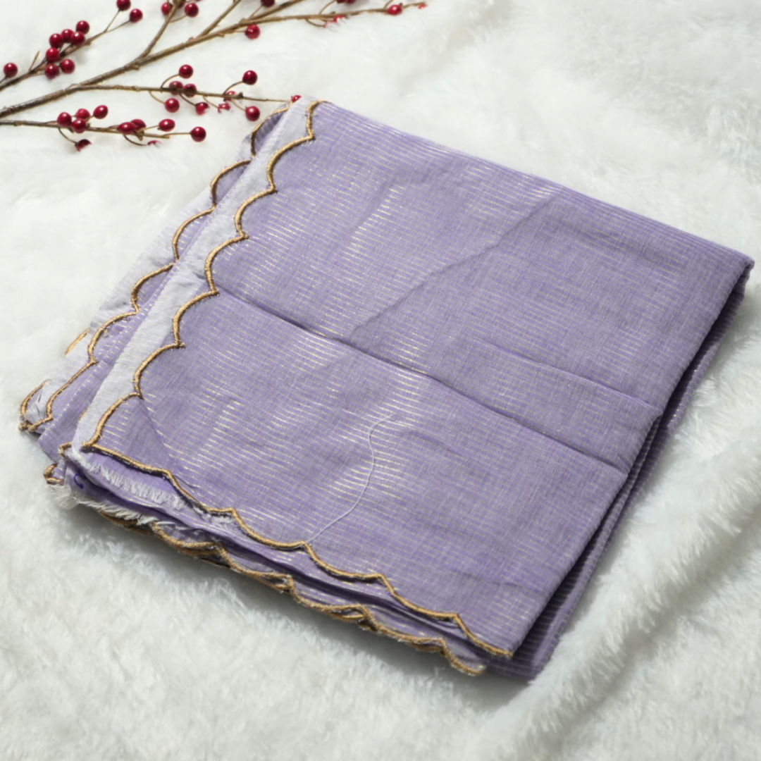 Handloom mul tissue saree (without blouse)