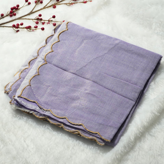 Handloom mul tissue saree (without blouse)