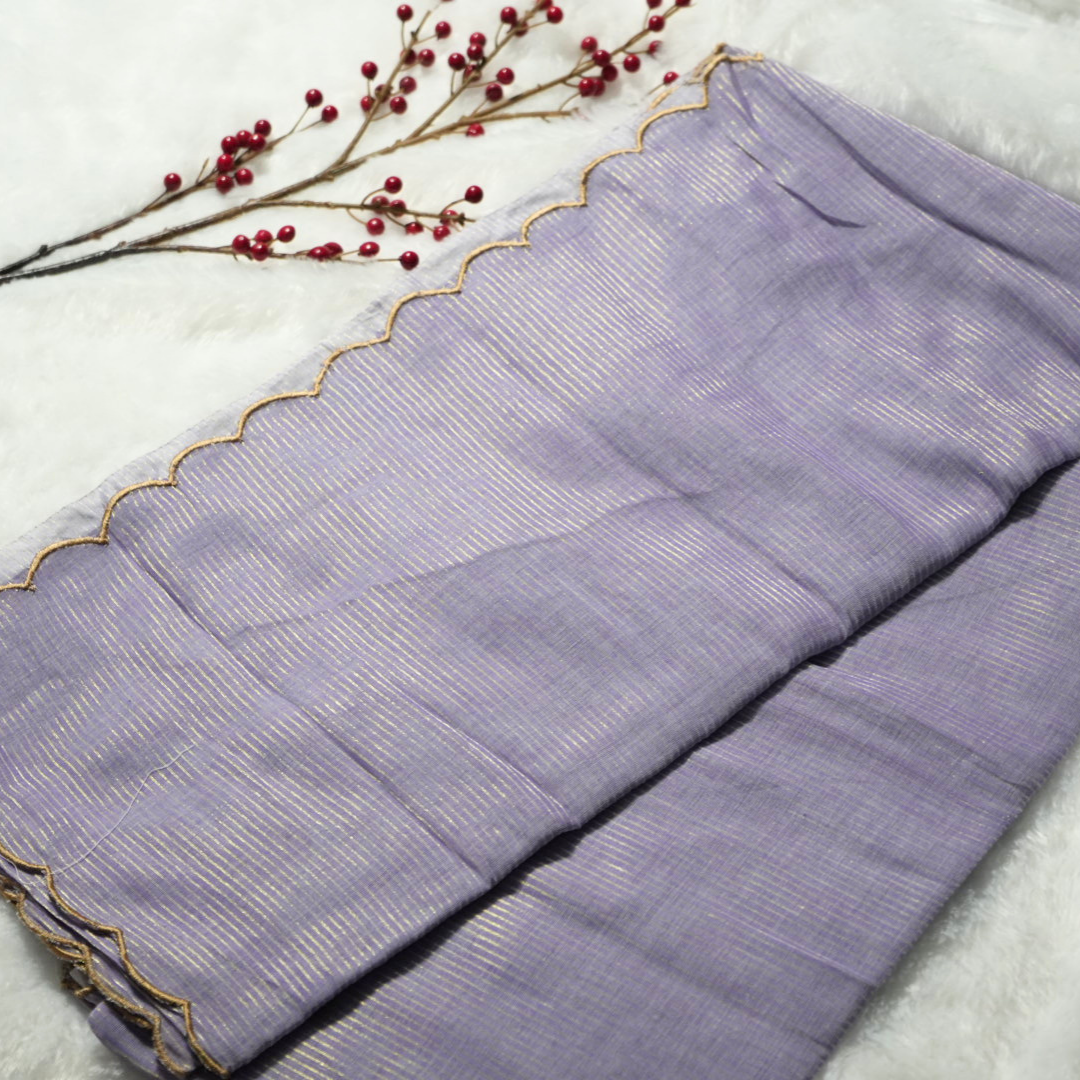 Handloom mul tissue saree (without blouse)