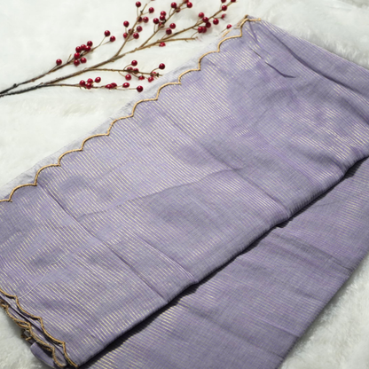 Handloom mul tissue saree (without blouse)