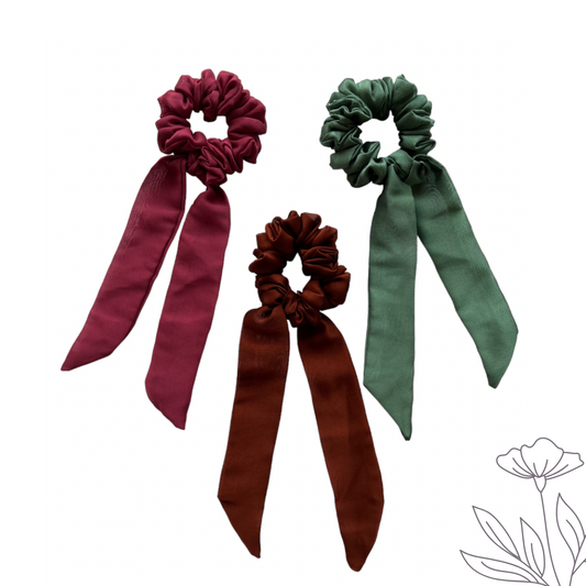 Tail Georgette Scrunchie - Pack of 3