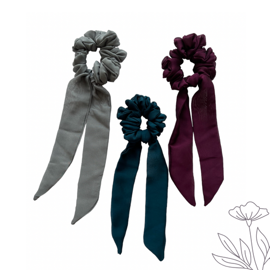 Tail Georgette Scrunchie - Pack of 3