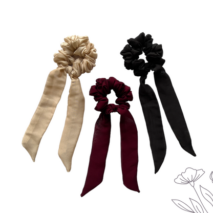 Tail Georgette Scrunchie - Pack of 3