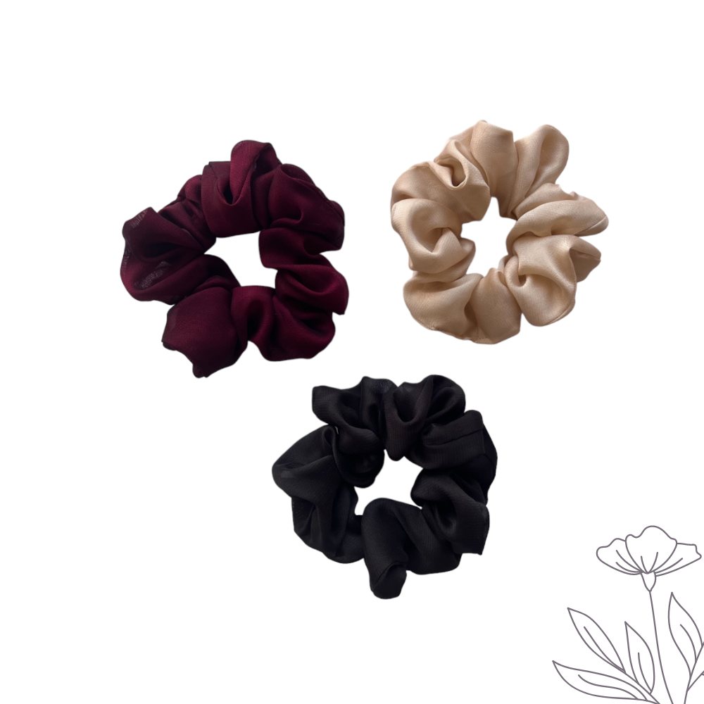 Regular Georgette Scrunchie - Pack of 3