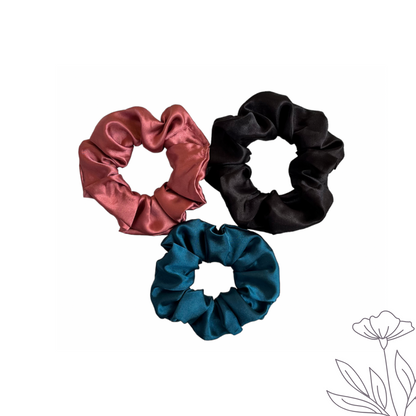 Regular Satin Scrunchie - Pack of 3