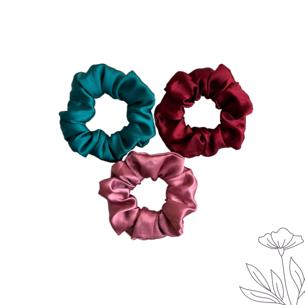 Regular Satin Scrunchie - Pack of 3