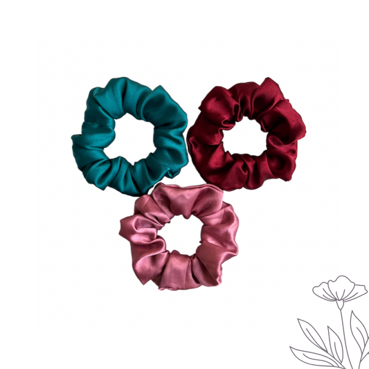 Regular Satin Scrunchie - Pack of 3