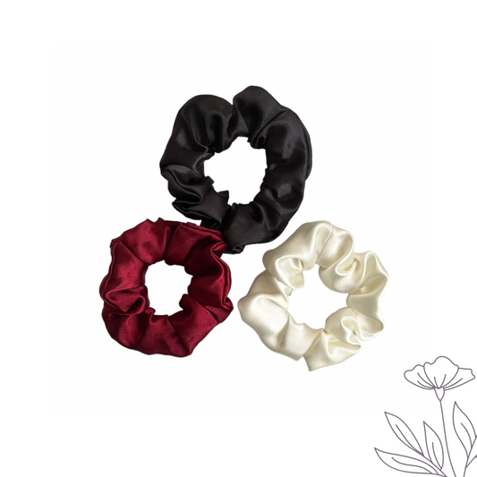 Regular Satin Scrunchie - Pack of 3