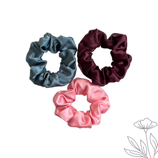 Regular Satin Scrunchie - Pack of 3