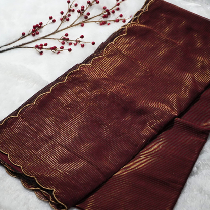 Handloom mul tissue saree (without blouse)