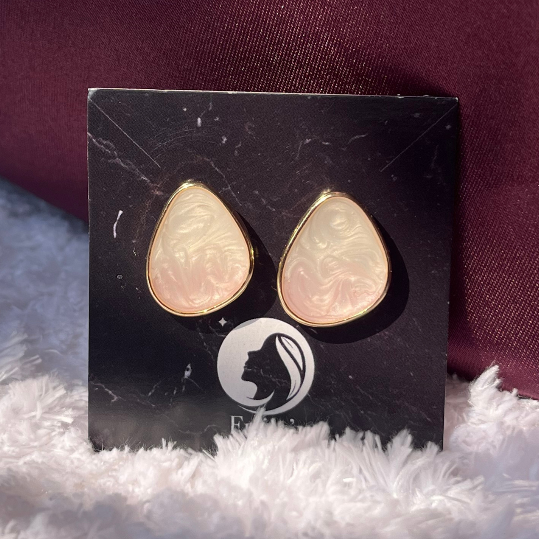 Baby Pink TearDrop Stud