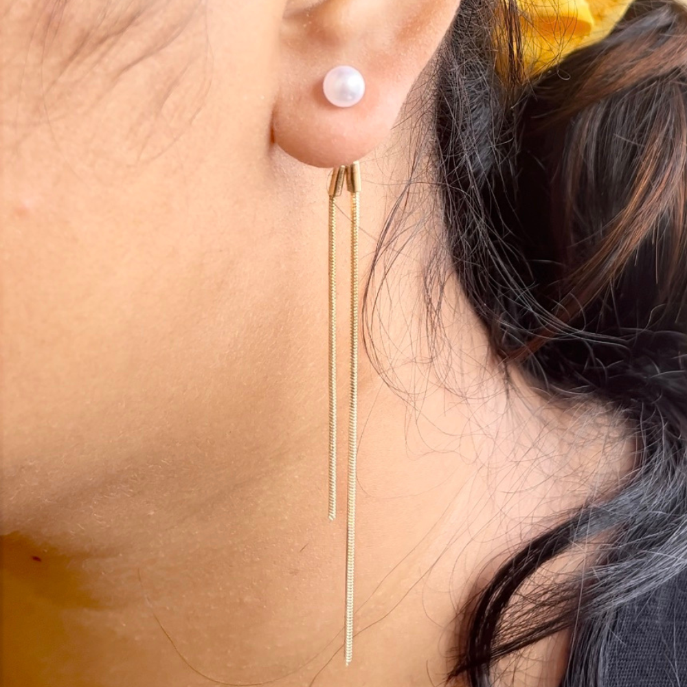 Pearl Tassel Gold Ear Drop