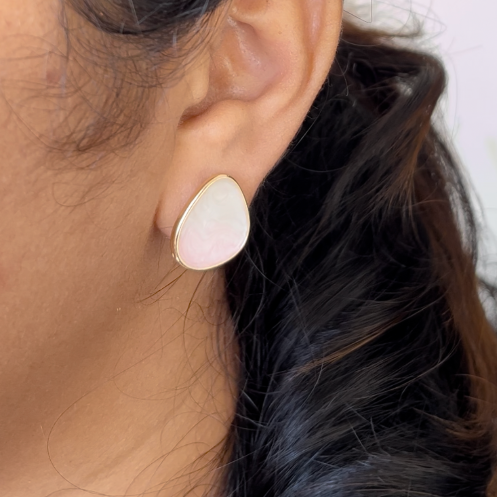 Baby Pink TearDrop Stud