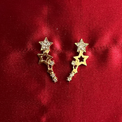 Starry Ear Climber Stud-Gold