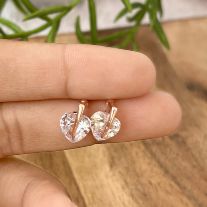 Tiny Heart Stone Stud