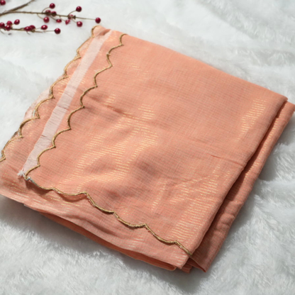 Handloom mul tissue saree (without blouse)