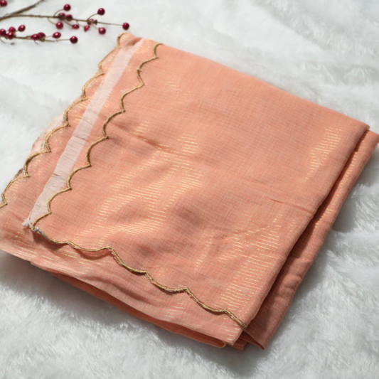 Handloom mul tissue saree (without blouse)