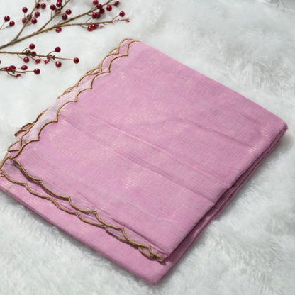 Handloom mul tissue saree (without blouse)